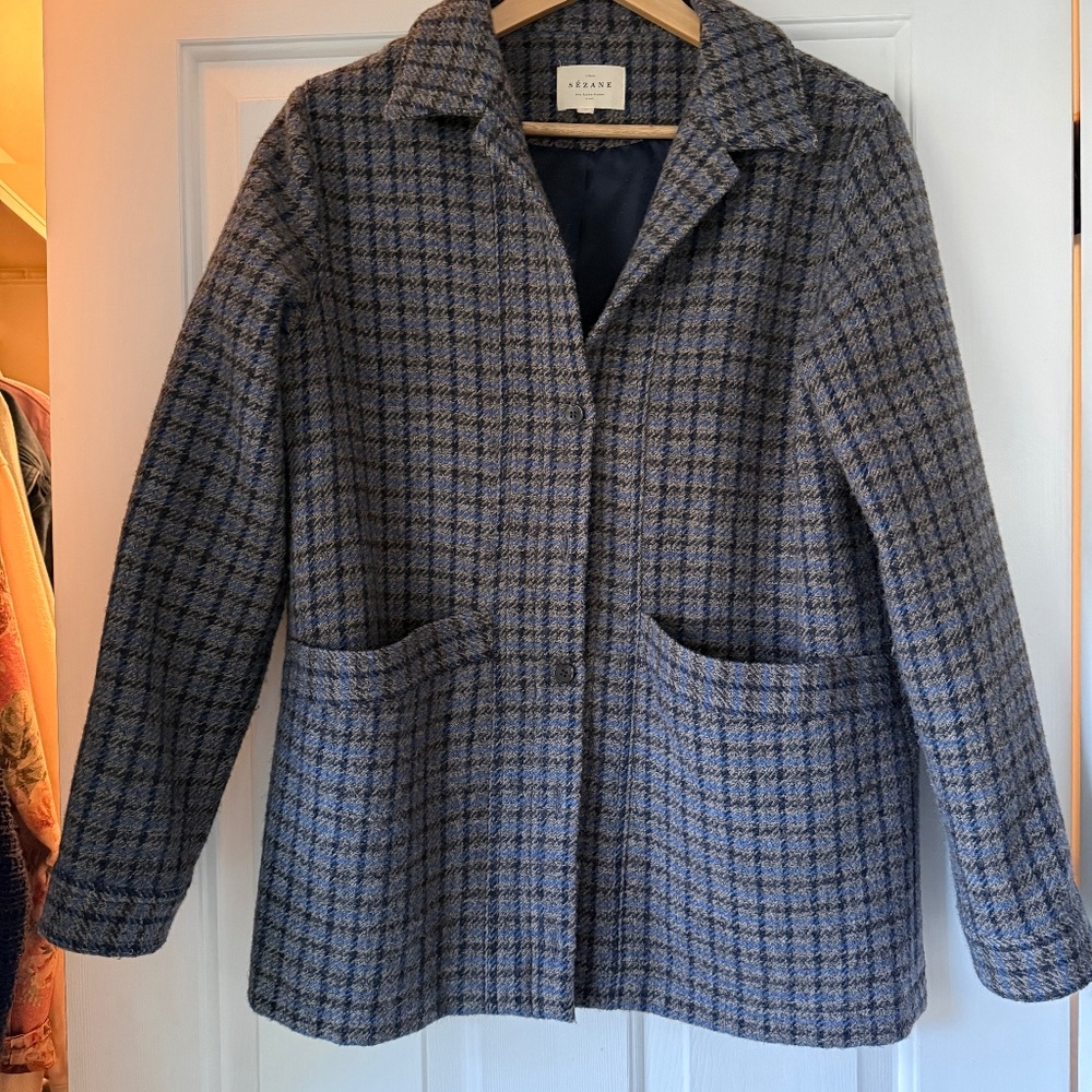 Sézane Will Jacket - Edinburgh Tile - Small